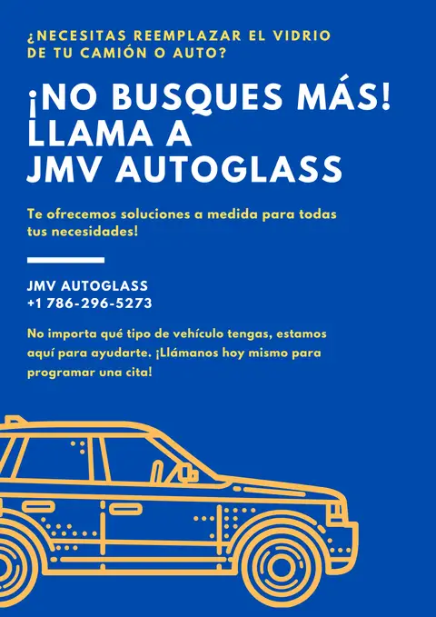 ¡Llama a JMV Autoglass!
